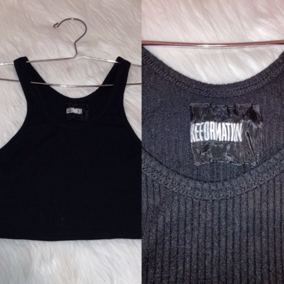New Reformation Ribbed Racerback Crop Tank - Picture 7 of 7